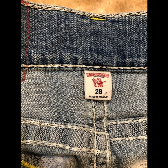 NEW True Religion Skinny Flap Nat Big T Yellow Jeans [ SZ 29 ]‎ - Picture 9 of 12